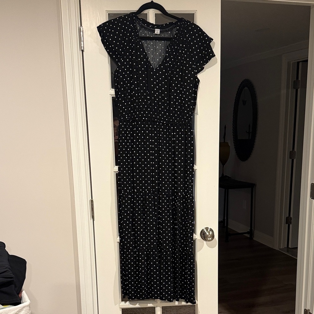 Black Polka Dot old Navy Women's Dress